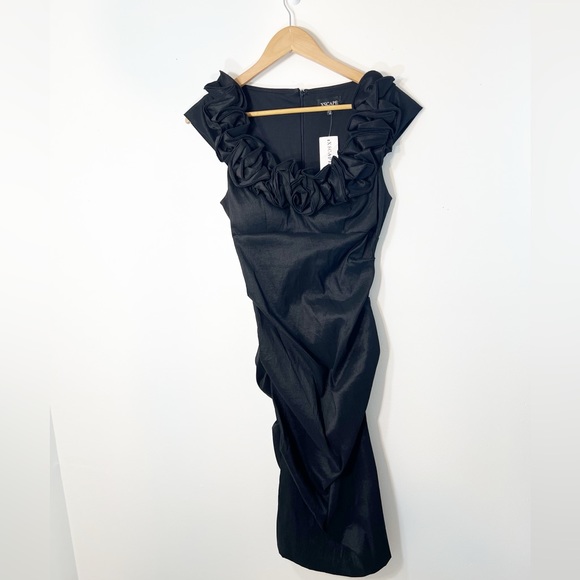 Xscape Dresses & Skirts - NEW Xscape Ruffled Collar Formal Cocktail Midi Dress Size 10